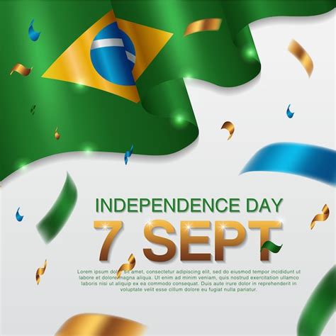 Brazilian Independence Day Posters Premium Vector