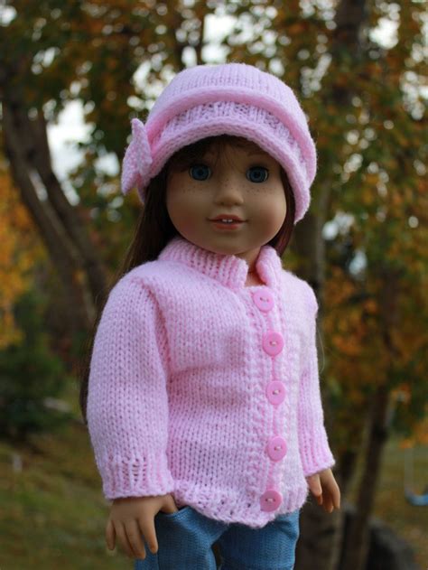 18 Inch Doll Clothes Hand Knit Pale Pink Sweater Pink Hand Etsy 18