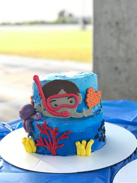 Scuba Diver Cake Topper Fondant Under The Sea Ocean Theme Etsy