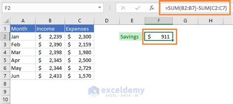 Adding And Subtracting In Excel In One Formula Easy Way Exceldemy