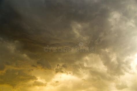 Storm Clouds In The Sky At Sunset As Background Stock Photo Image Of