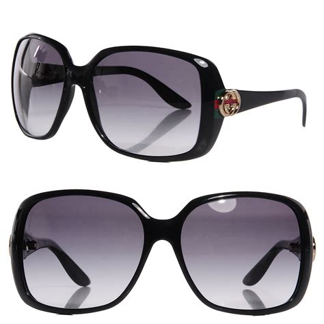 gucci gg web sunglasses 3166 s black 86762