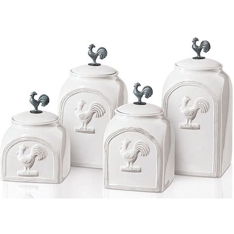White Canisters With Wooden Lids Ideas On Foter