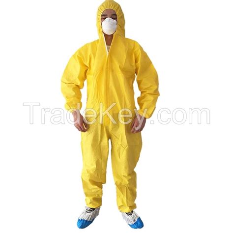 Wholesale Overall Suit Chemical Hazard Protection Coverall Hazmat Suits