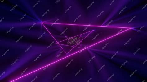 Premium Photo A Pink Laser Beam Reflection In A Space Tunnel 3d Rendering