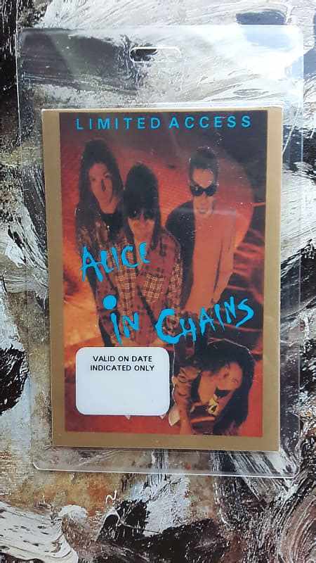 Alice In Chains Laminate Backstage Pass Reverb