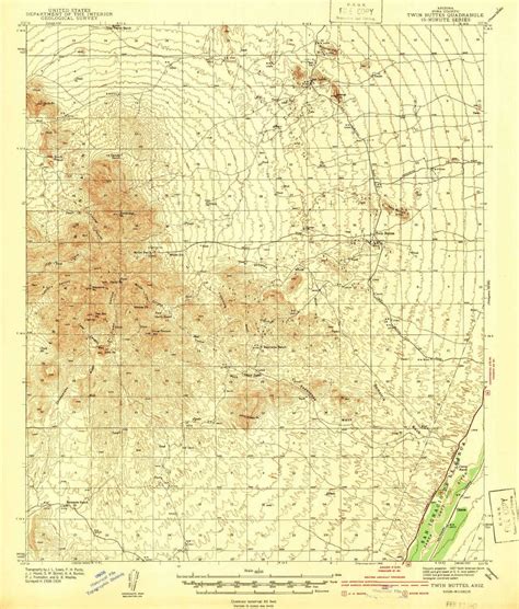 Yellowmaps Twin Buttes Az Topo Map 162500 Scale 15 X 15