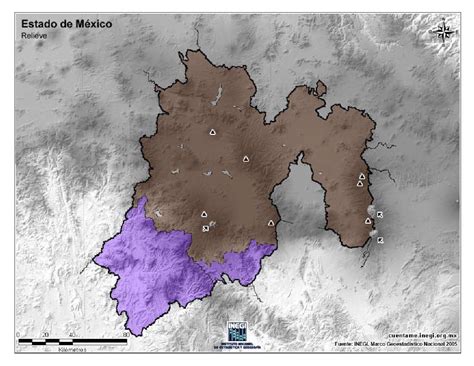 Mapa Para Imprimir Del Estado De México Mapa Mudo De Montañas Del