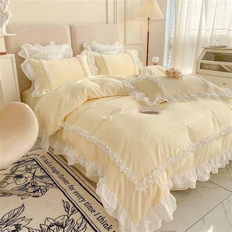 Princess Wind Bed Four Piece Set 2022 Summer Bed Sheet Quilt Cover Three Piece Set Sanding Quilt