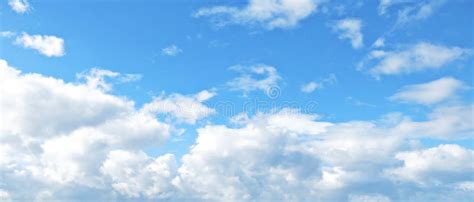 Natural Blue Sky With White Clouds Background Stock Photo Image Of