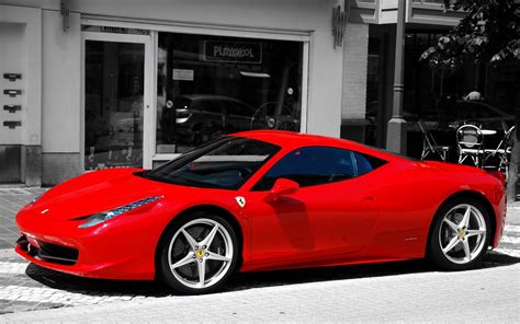 Red Ferrari Enzo Car Ferrari Red Cars Selective Coloring Hd