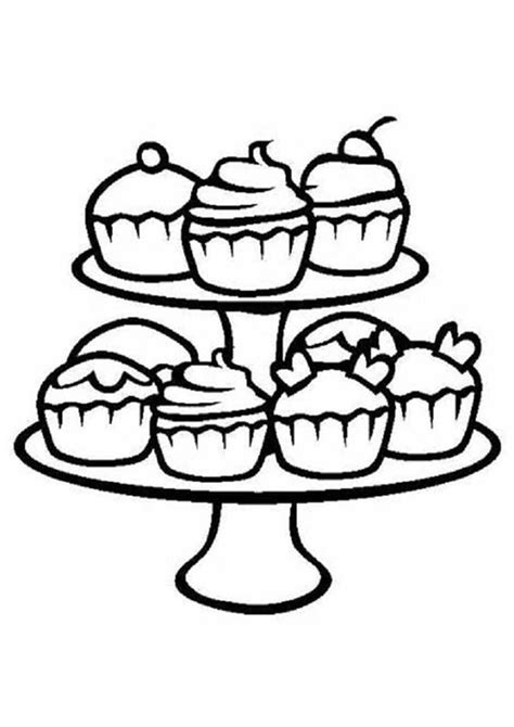 Cupcakes Printable Coloring Pages Printable World Holiday