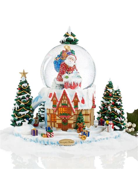 Christopher Radko Rooftop Santa Chalet Snow Globe And Reviews Shop All