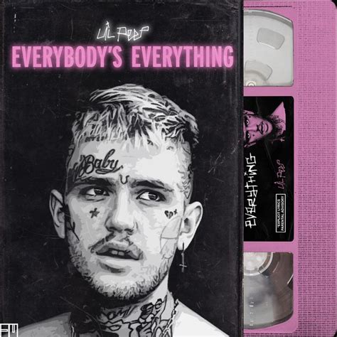 lil peep everybody s everything album cover design cyber aesthetic music poster