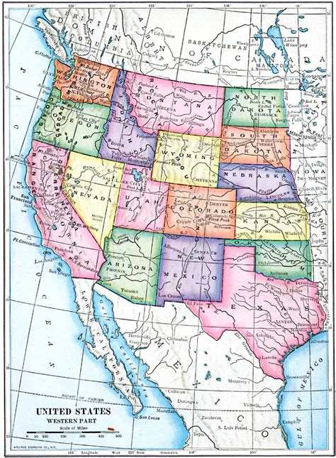 32 Western United States Road Map Maps Database Source