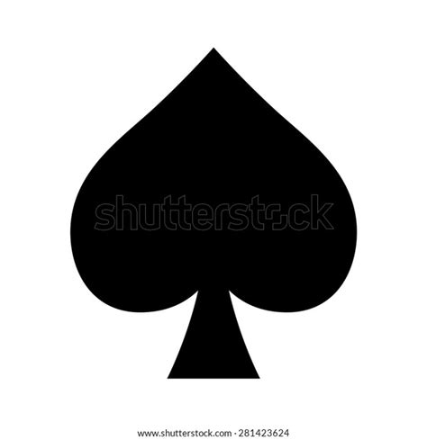 Playing Card Spade Anzug Flach Vektorsymbol Stock Vektorgrafik