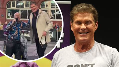 Former Baywatch Star David Hasselhoff Duets With Cardiff Busker On