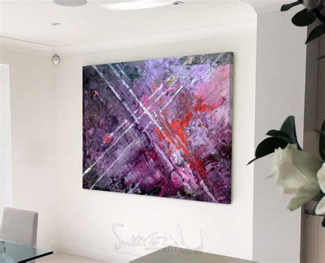 Purple Abstract Painting Original Art Ten Seconds From Now