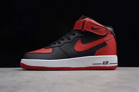Giày Nike Air Force 1 Mid Bred 07 Black Gym Red White 315123 029