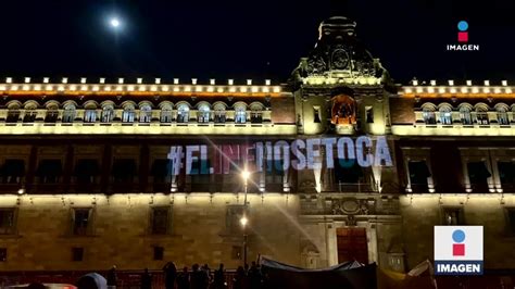 Proyectan El INE No Se Toca En La Fachada De Palacio Nacional