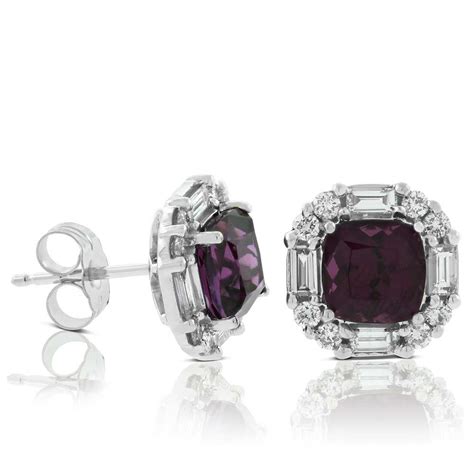 Purple Garnet And Diamond Stud Earrings 14k Ben Bridge Jeweler