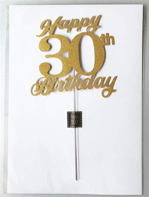 Buy 30th Birthday Cake Topper 30th Happy Birthday Party Decoration