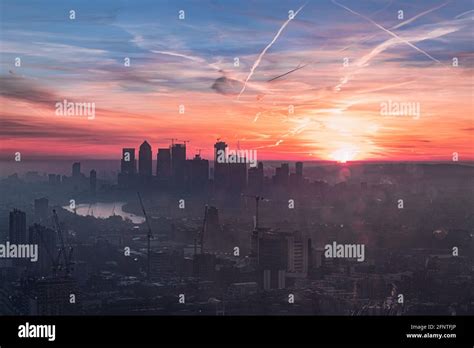London's sunrise from the Sky Garden Stock Photo - Alamy