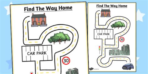 Find The Way Home Maze For Kids Teacher Made