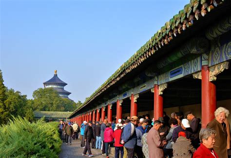 Long Corridor At Temple Of Heaven In Beijing China Encircle Photos
