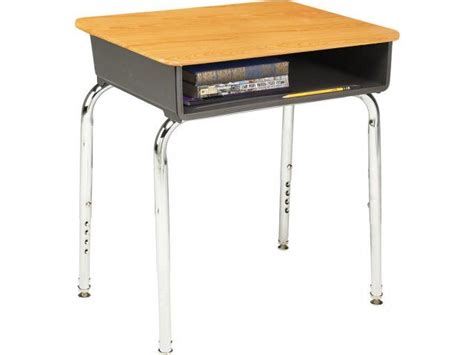 Adjustable Height Open Front School Desk Woodstone Top Acd 1100ws