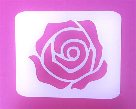Reusable Rose Stencil Rose Template Flower Stencil Rose Etsy