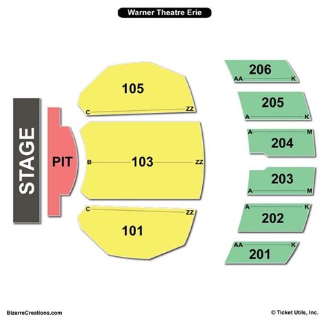 Warner Theater Seating Chart With Seat Numbers Elcho Table