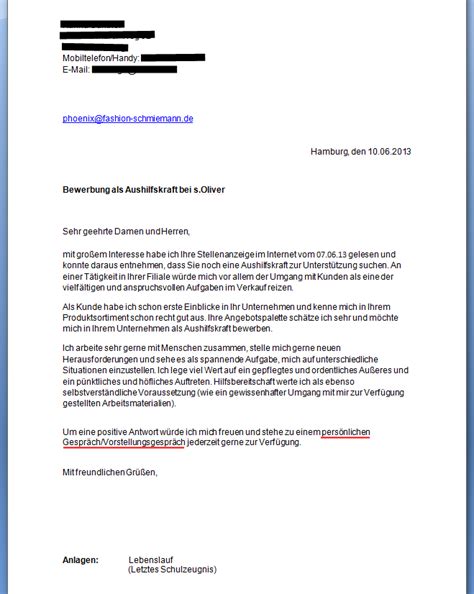 In eine bewerbung als aushilfe sollten daher möglichst viele personenbezogenen kenntnisse und fähigkeiten aufgenommen werden. Wie findet ihr meine Bewerbung als Aushilfe?
