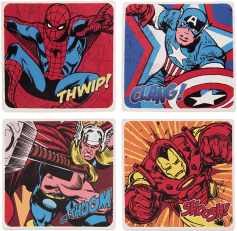 Marvel Comics Ceramic Coaster Set Of 4