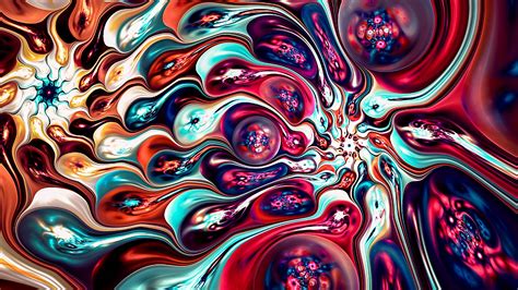 Abstract Liquid Fractal Hd Wallpaper Background Image