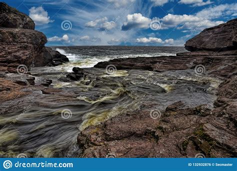 Mouth Of Big River In Newfoundland Stock Photo Image Of Flat Island