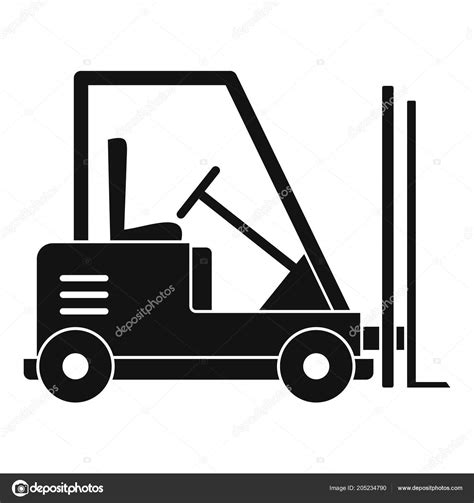 Forklift Icon Simple Style Stock Vector Image By ©anatolir 205234790