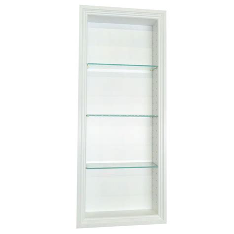 Buy bathroom shelves at screwfix.com. Bal Harbour 15.5" W x 31.5'' H Recessed Shelving | Wall ...