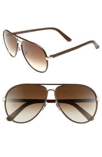 gucci 61mm leather frame aviator sunglasses nordstrom aviator sunglasses sunglasses bling