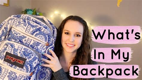 Whats In My Backpack College Edition Youtube