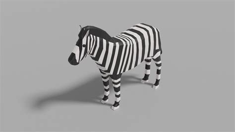 3d Asset Cartoon Zebra Cgtrader