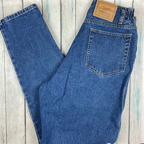 1980 S Vintage Corfu Australian Made Baggy Jeans Suit Size 12 Jean Pool