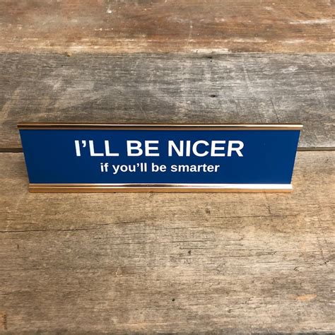 Funny Desk Sign Coworker T Custom Engraved Desk Name Plate Etsy