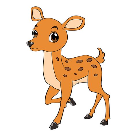Cute Cartoon Deer Drawing Easy Jhayrshow