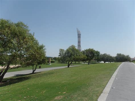 Doha Qatar April 12 2019 The Torch And Aspire Park Editorial