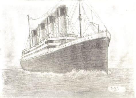 How To Draw Titanic Ship Dessin De Navire Illustrations Dart