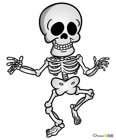 Skeleton Coloring Page Scheletro Halloween Da Stampar