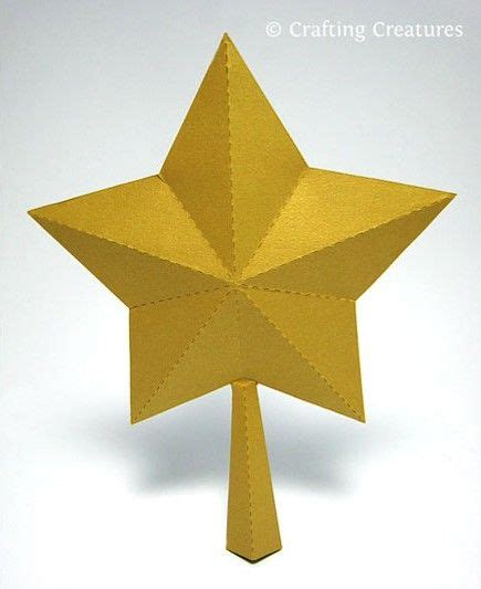 3d Paper Star For Xmas Tree Topper Free Svg Dxf Pdf Crafting