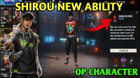 Shirou Character Ability After Update Free Fire Shirou Character