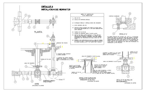 Fire Hydrant Installation Drawing Cadbull